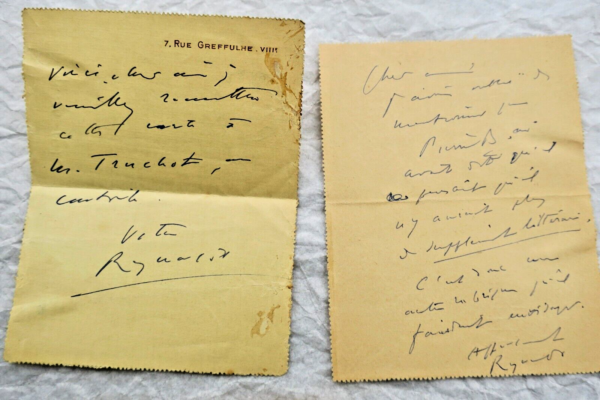 Renaldo HAHN (PROUST) lettres & cartes autographes manuscrites & signées – Image 4