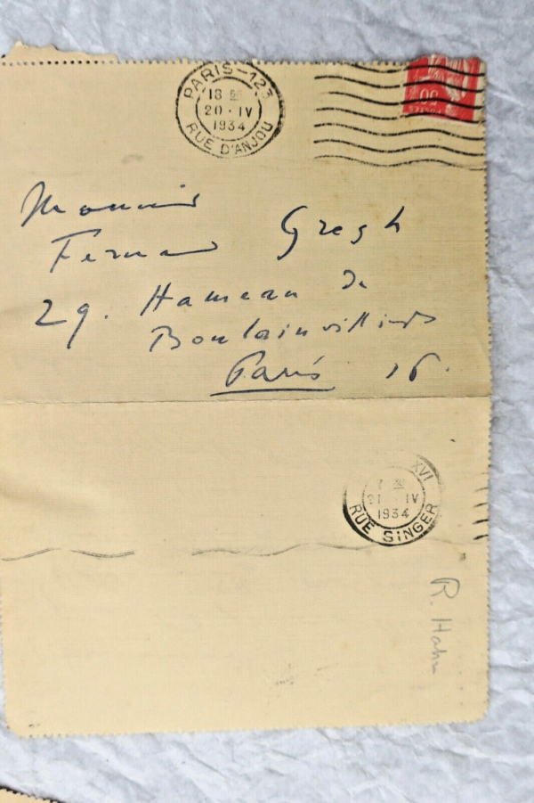 Renaldo HAHN (PROUST) lettres & cartes autographes manuscrites & signées – Image 7