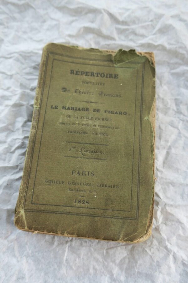 Répertoire populaire du Théâtre-Français mariage de Figaro 1826 MINI