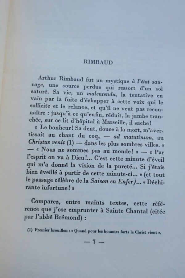 Rimbaud Arthur Oeuvres de Arthur Rimbaud - Vers et proses 1949 Claudel – Image 7