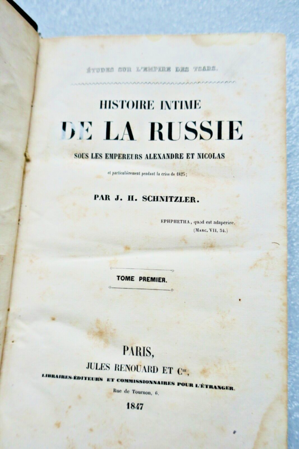 Russie histoire intime de la Russie sous les empereurs Alexandre et Nicolas 1847 – Image 3