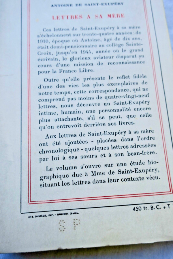 SAINT-EXUPÉRY Lettres à sa mère S.P. – Image 3