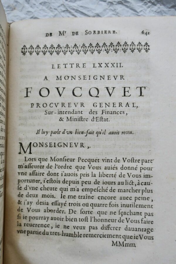 SORBIÈRE Lettres et discours sur diverses matières curieuse 1660 – Image 9