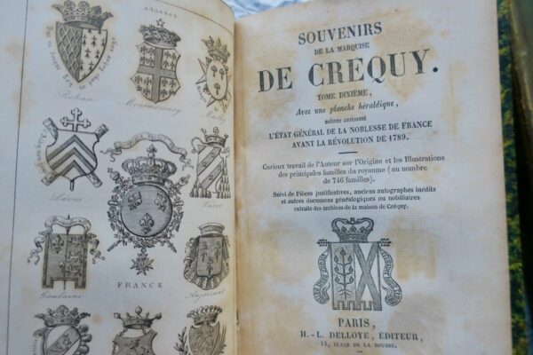 SOUVENIRS DE LA MARQUISE DE CREQUY 1710 à 1803