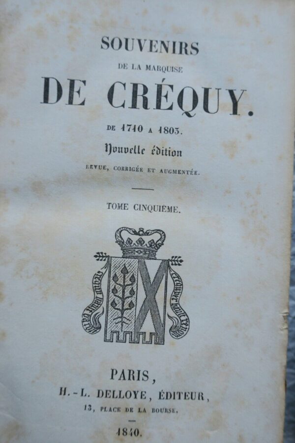 SOUVENIRS DE LA MARQUISE DE CREQUY 1710 à 1803 – Image 8