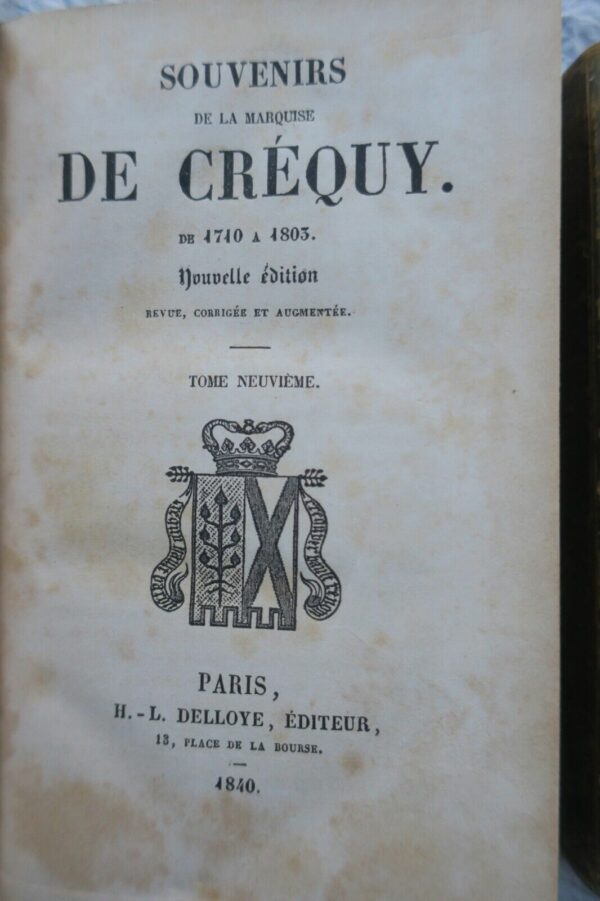 SOUVENIRS DE LA MARQUISE DE CREQUY 1710 à 1803 – Image 10