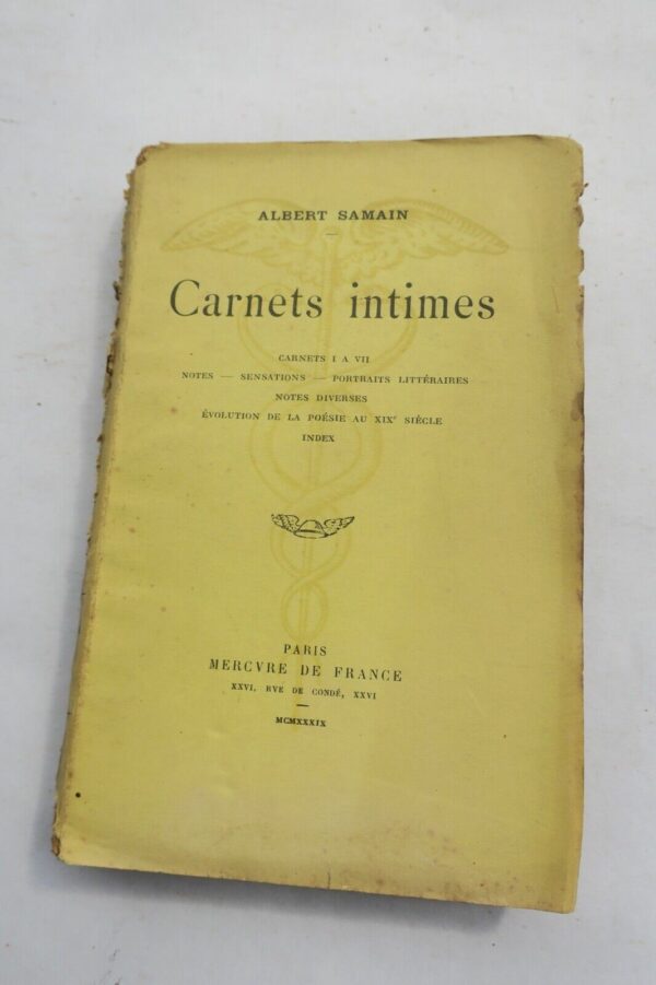 Samain Albert Carnets intimes - ex dono – Image 3