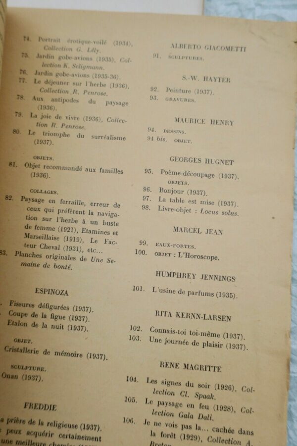 Surréalisme  Dictionnaire abrégé du surréalisme 1938 – Image 16