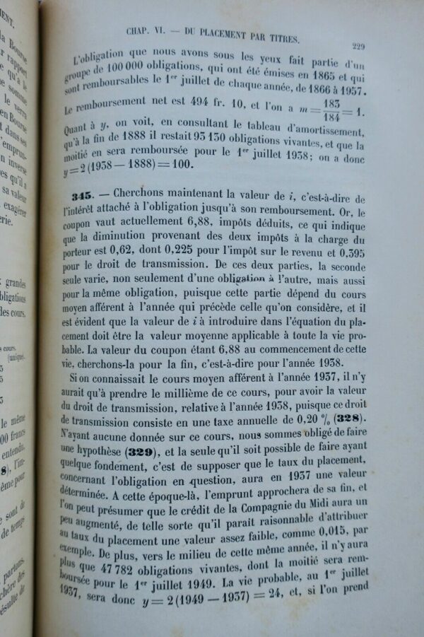 THEORIE ET PRATIQUE DE L'INTERET ET DE L'AMORTISSEMENT Cugnin 1890 – Image 5