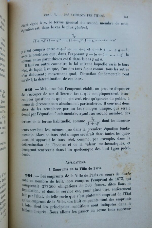 THEORIE ET PRATIQUE DE L'INTERET ET DE L'AMORTISSEMENT Cugnin 1890 – Image 6