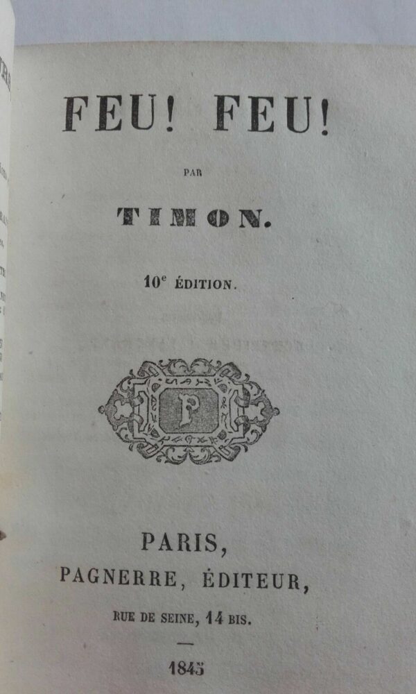 TIMON   Feu ! Feu ! -  oui et non  1845 – Image 3