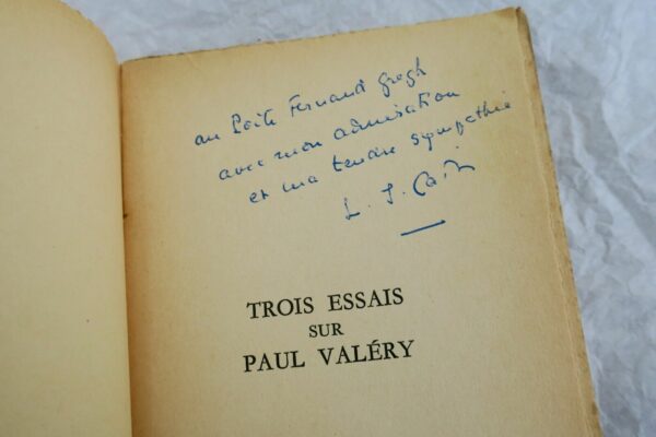 VALERY (Paul) JULIEN CAIN (Lucienne). Trois essais sur Paul Valéry S.P.