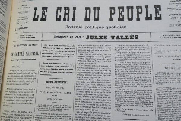 VALLES JULES LA COMMUNE AU JOUR LE JOUR : LE CRI DU PEUPLE – Image 5