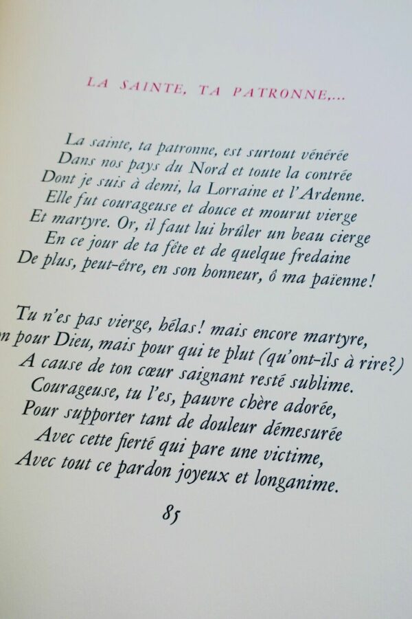 VERLAINE (Paul) BECAT Chansons pour elle, et Odes en son honneur – Image 6