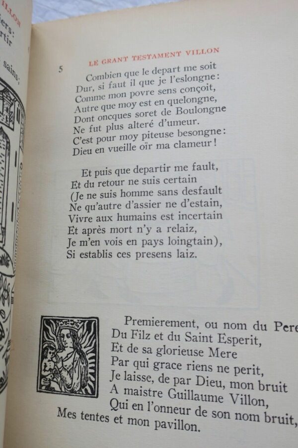 Villon Françoys Les oeuvres de Françoys Villon de Paris contenant Les Lais... – Image 7