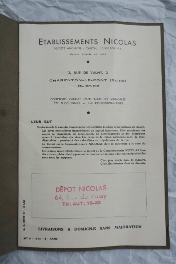 Vin catalogue Nicolas, 1960 – Image 3