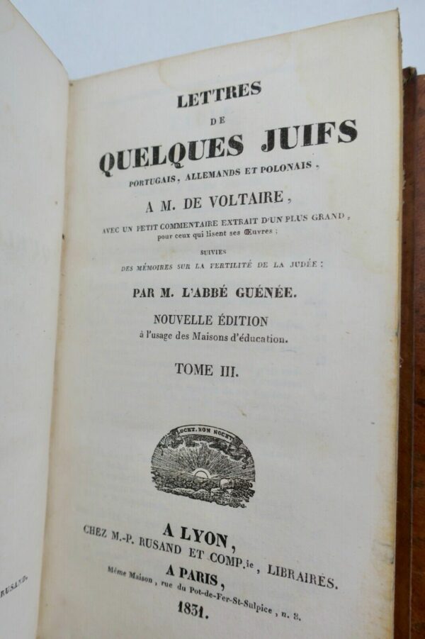 Voltaire Lettres de quelques juifs, portugais, allemands et polonais – Image 5