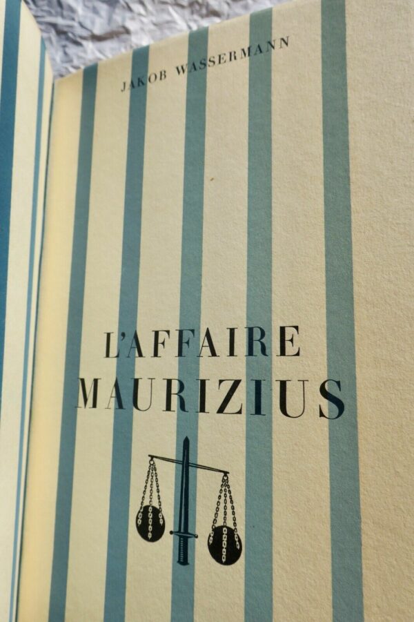 affaire Maurizius. Club du livre du mois. 1954