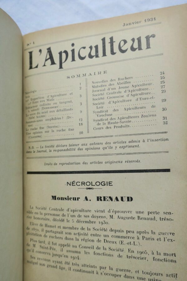 apiculture L'APICULTEUR 1929-1932 – Image 6