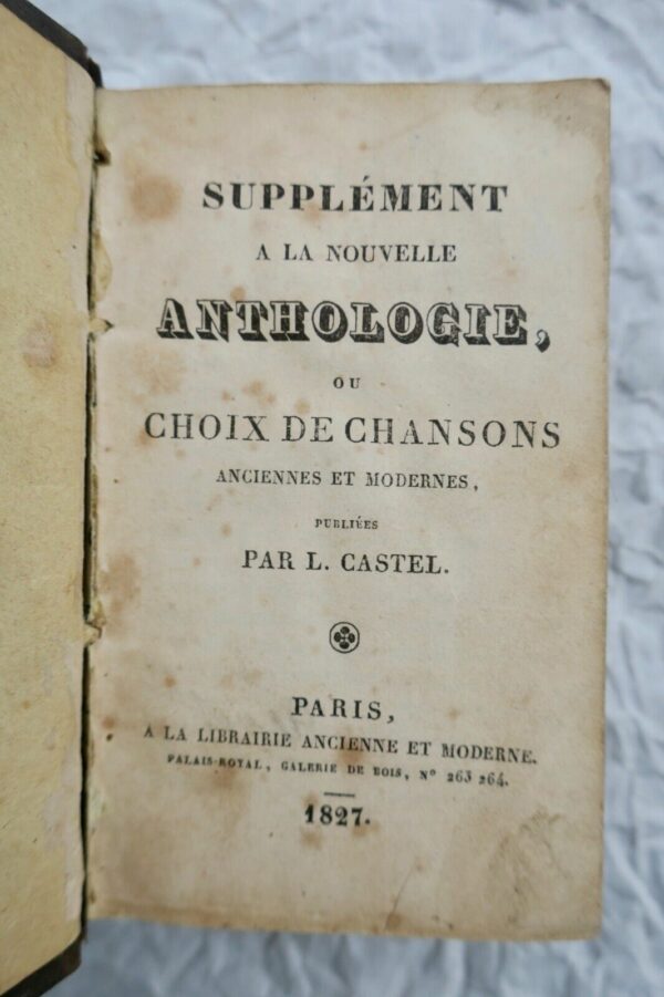 chanson supplément à la nouvelle anthologie ou choix de chansons  1827 – Image 5