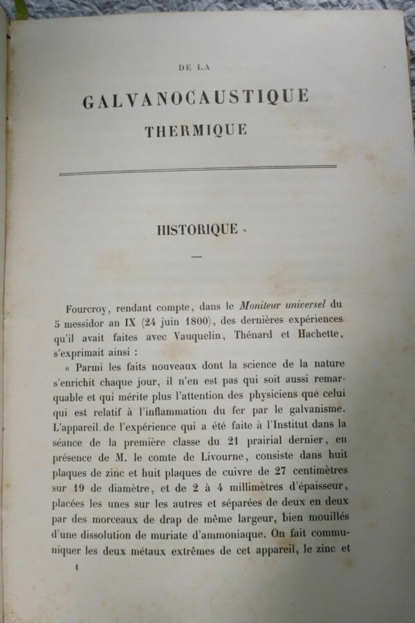 chirurgie  MEMOIRES SUR LA GALVANOCAUSTIQUE THERMIQUE 1876 – Image 7