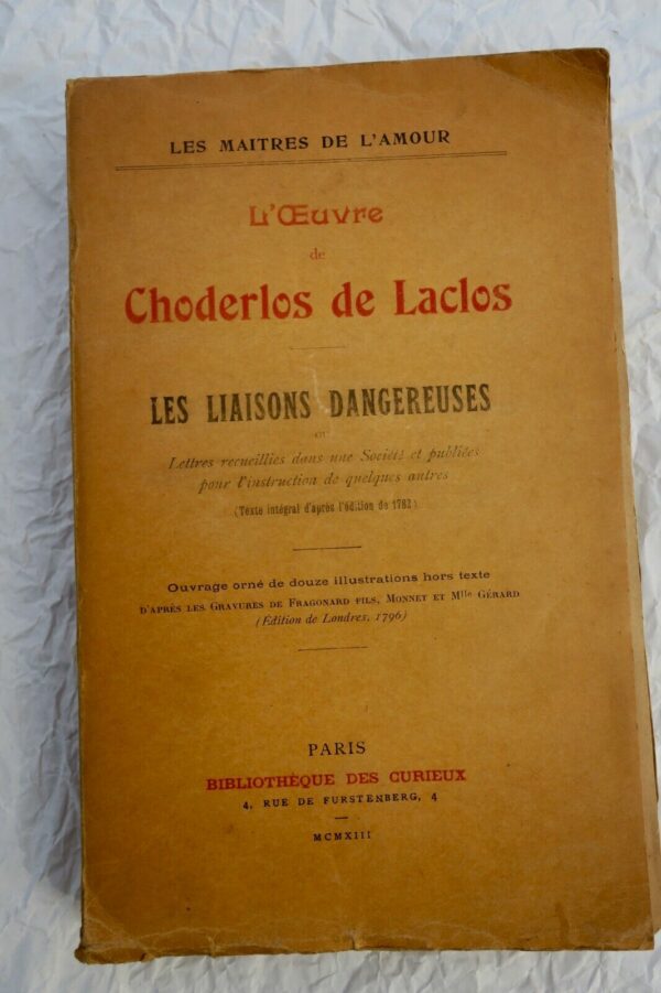 érotique Choderlos de Les Liaisons Dangereuses  1913 – Image 3