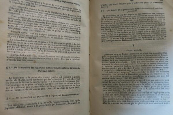 gendarmerie Dictionnaire de la gendarmerie à l'usage.. 1873 – Image 9