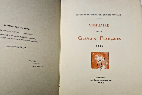 gravure Annuaire de la Gravure 1912 ex. sur Japon – Image 6