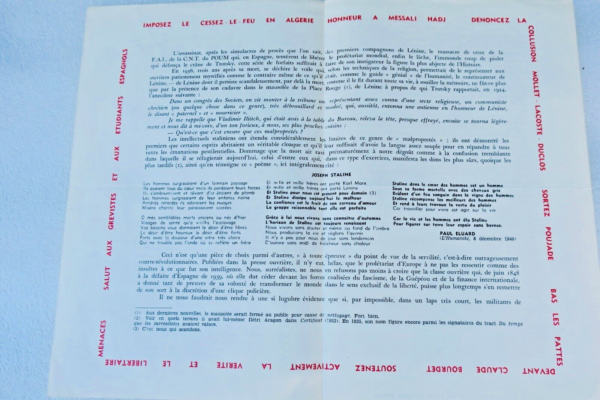 surréalisme André Breton SURREALISME TRACT AU TOUR DES LIVREES SANGLANTES – Image 3