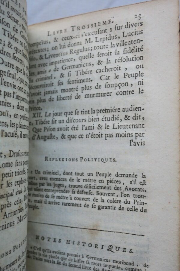 tacite avec des notes politiques et historiques 1716 – Image 6