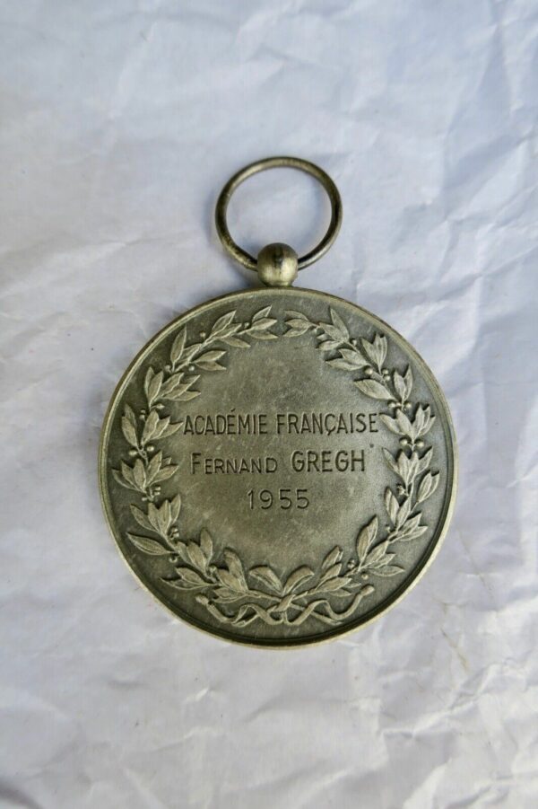 Académicie Française F. Gregh argent 40 mm., 19 grs – Image 4