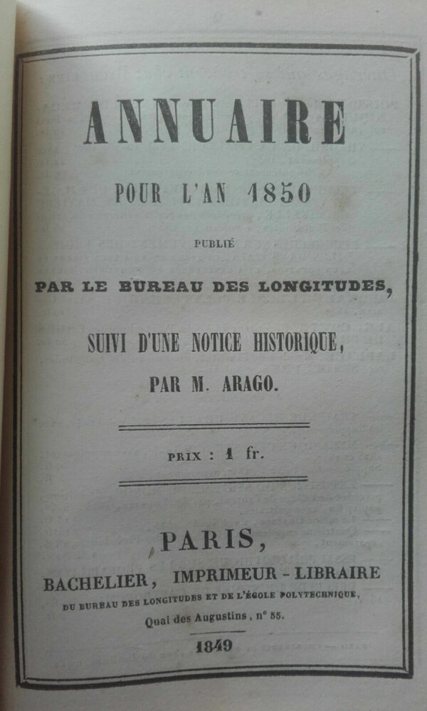 Annuaire pour l'an 1850, par le Bureau des Longitudes – Image 3