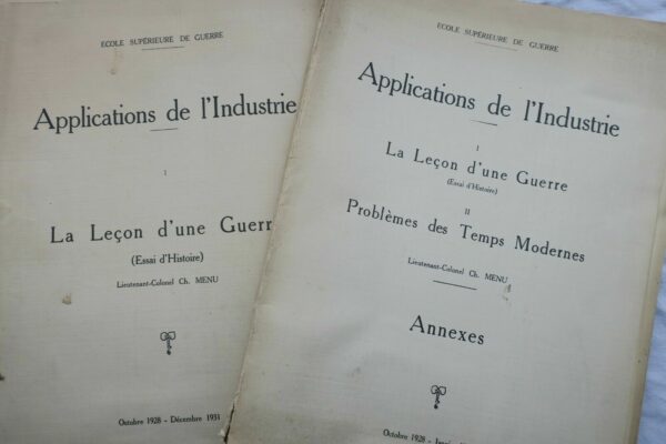 Application de L'industrie I. Leçon D'une Guerre 1931