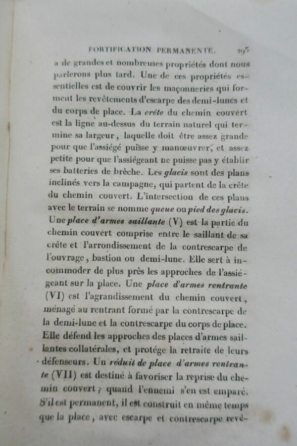 Armée Cours élémentaire de fortification 1833 – Image 3