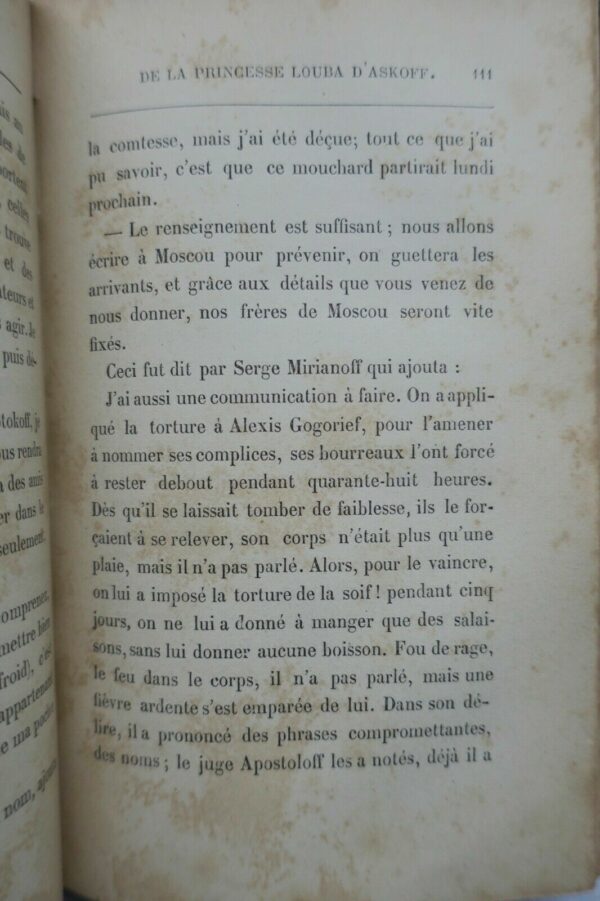 Audouard Les soupers de la princesse Louba d'Askoff..de nihilisme 1880 – Image 5