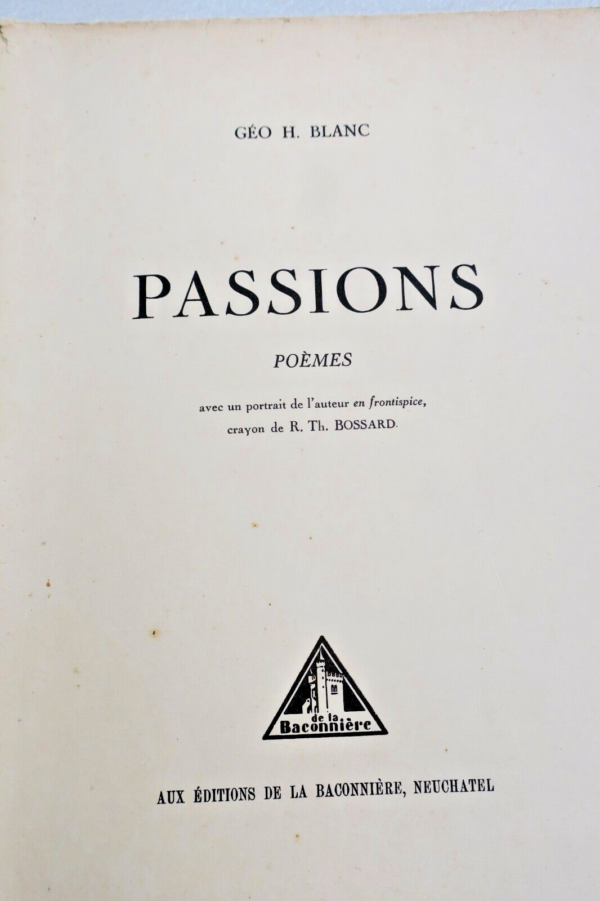 BLANC PASSIONS. Poèmes 1934 – Image 3