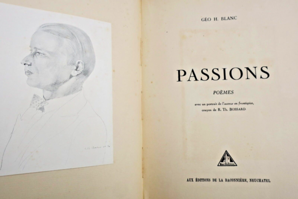 BLANC PASSIONS. Poèmes 1934