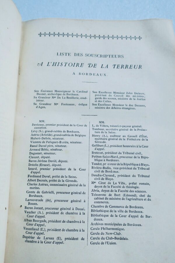 BORDEAUX VIVIE (Aurélien). Histoire de la Terreur à Bordeaux 1877 – Image 4