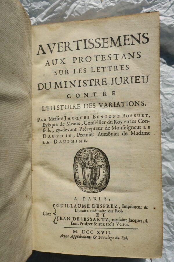 BOSSUET  Histoire des variations des Eglises protestantes 1717 – Image 4