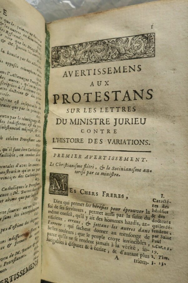 BOSSUET  Histoire des variations des Eglises protestantes 1717 – Image 5