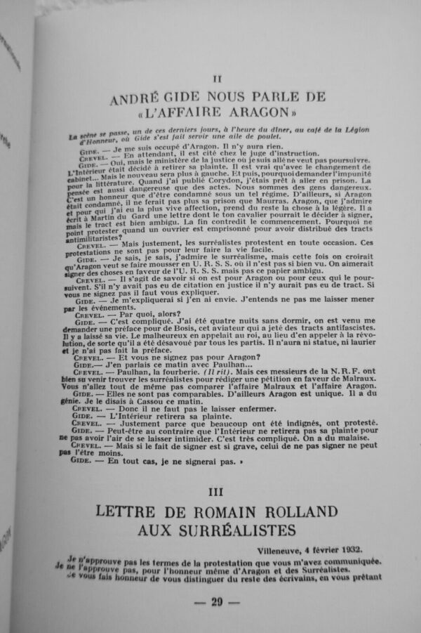 BRETON Misère de la poésie "L'Affaire Aragon" devant l'opinion publique 1932 – Image 3