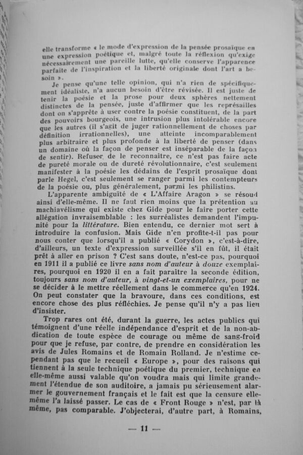 BRETON Misère de la poésie "L'Affaire Aragon" devant l'opinion publique 1932 – Image 6