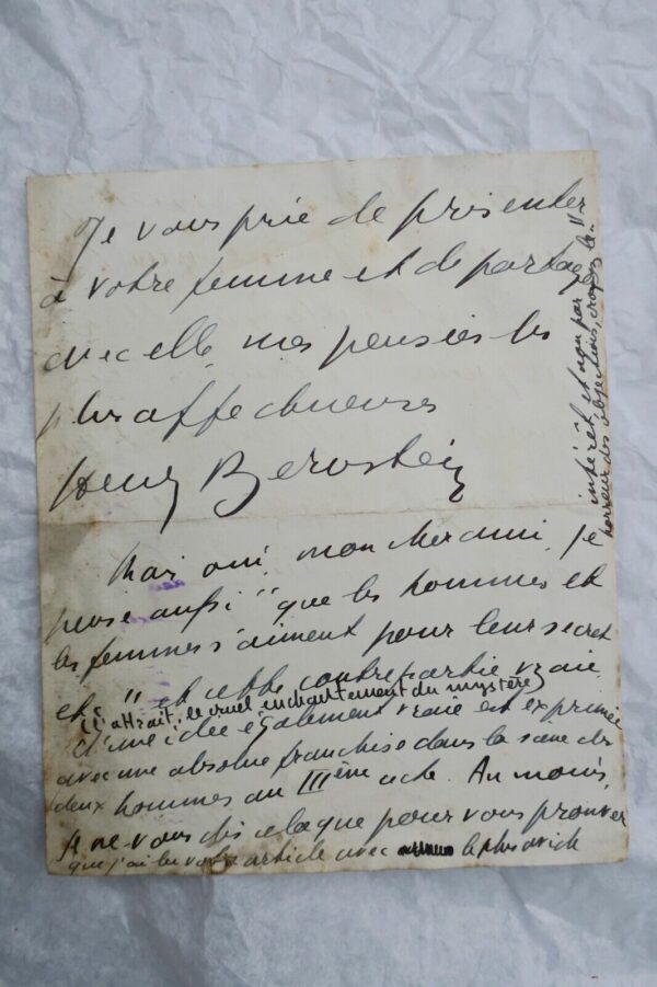 Bernstein lettre manuscrite autographe signée – Image 4