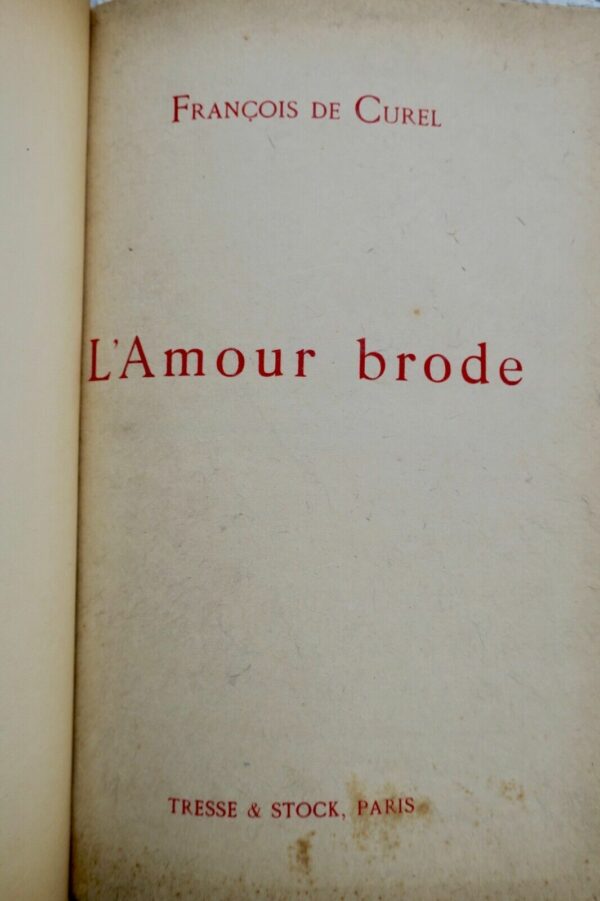 CUREL François.   L'amour brode 1893 – Image 7