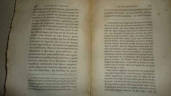 Cabanis Du degre de certitude de la médecine 1819 + rares articles de Volney U.S – Image 5