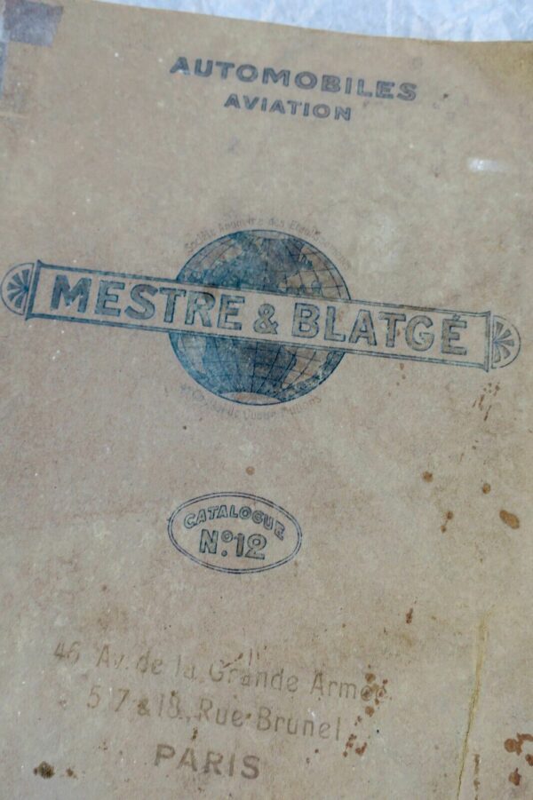 Catalogue MESTRE & BLATGE automobiles aviation n°12 1913 – Image 3