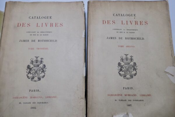 Catalogue des livres composant la bibliothèque de feu M. le baron James de Ro... – Image 3