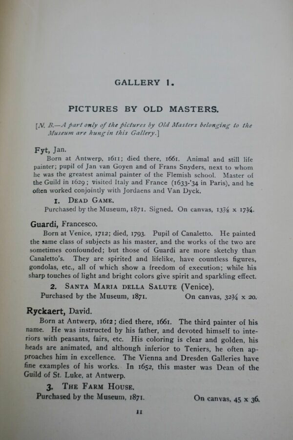 Catalogue of the Paintings in the Metropolitan Museum of Art 1899 New York – Image 8