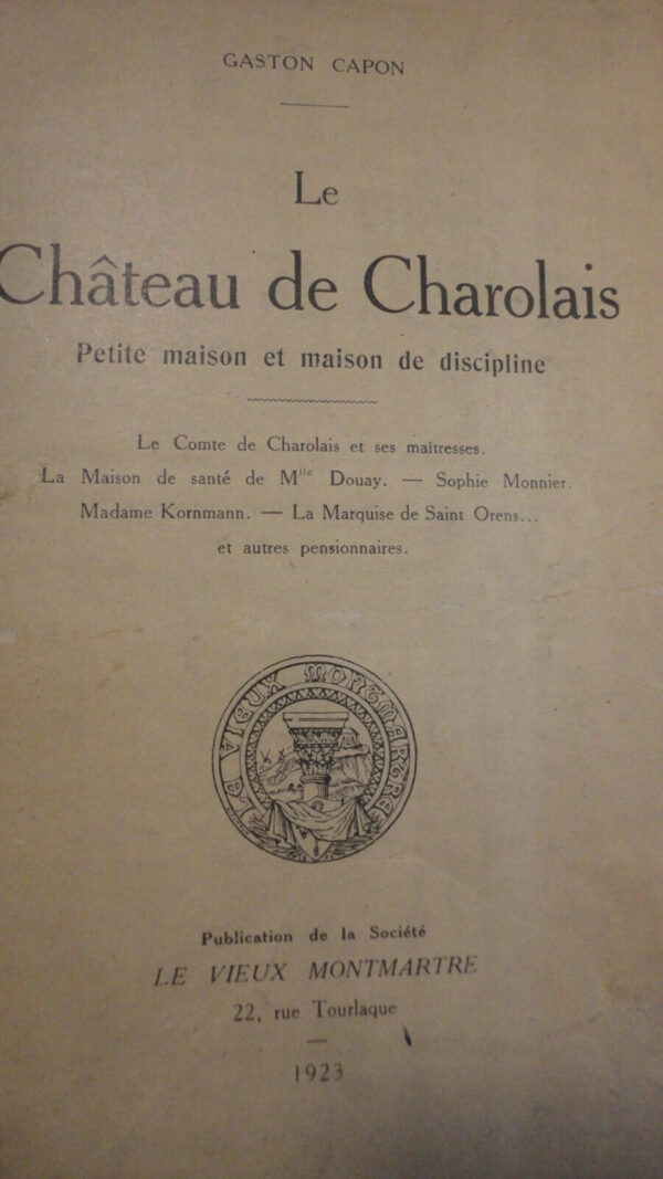 Charolais le chateau de charolais par Capon  1923