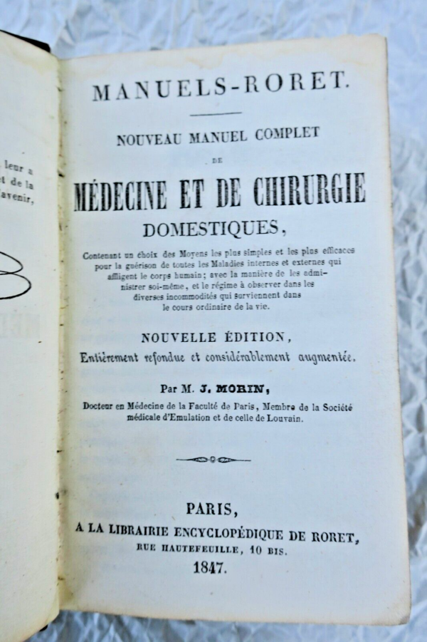 Chirurgie nouveau manuel complet de médecine et de chirurgie domestique 1847 – Image 3